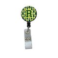 Teachers Aid Letter R Football Green & Yellow Retractable Badge Reel TE895188